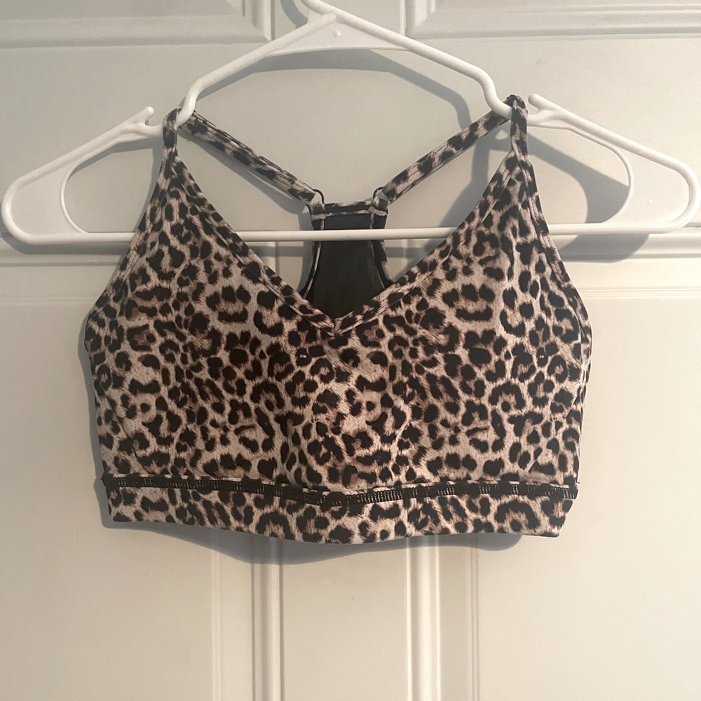 Zyia Brilliant Mesh cheetah Bra, size Small